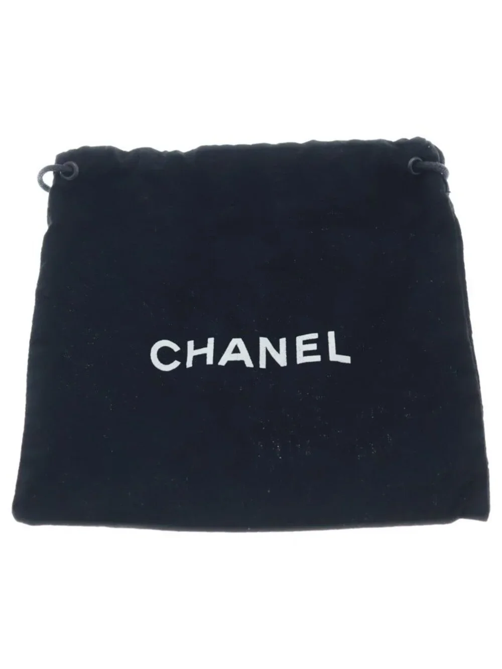 Chanel CC Logo Rhinestone Faux Pearl Long Necklace White Gold